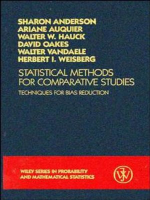 cover image of Statistical Methods for Comparative Studies